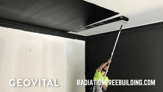 Applying T98 shielding paint to ceiling