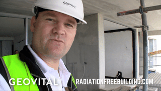 Patrick van der Burght on-site in new apartment construction with EMF protection