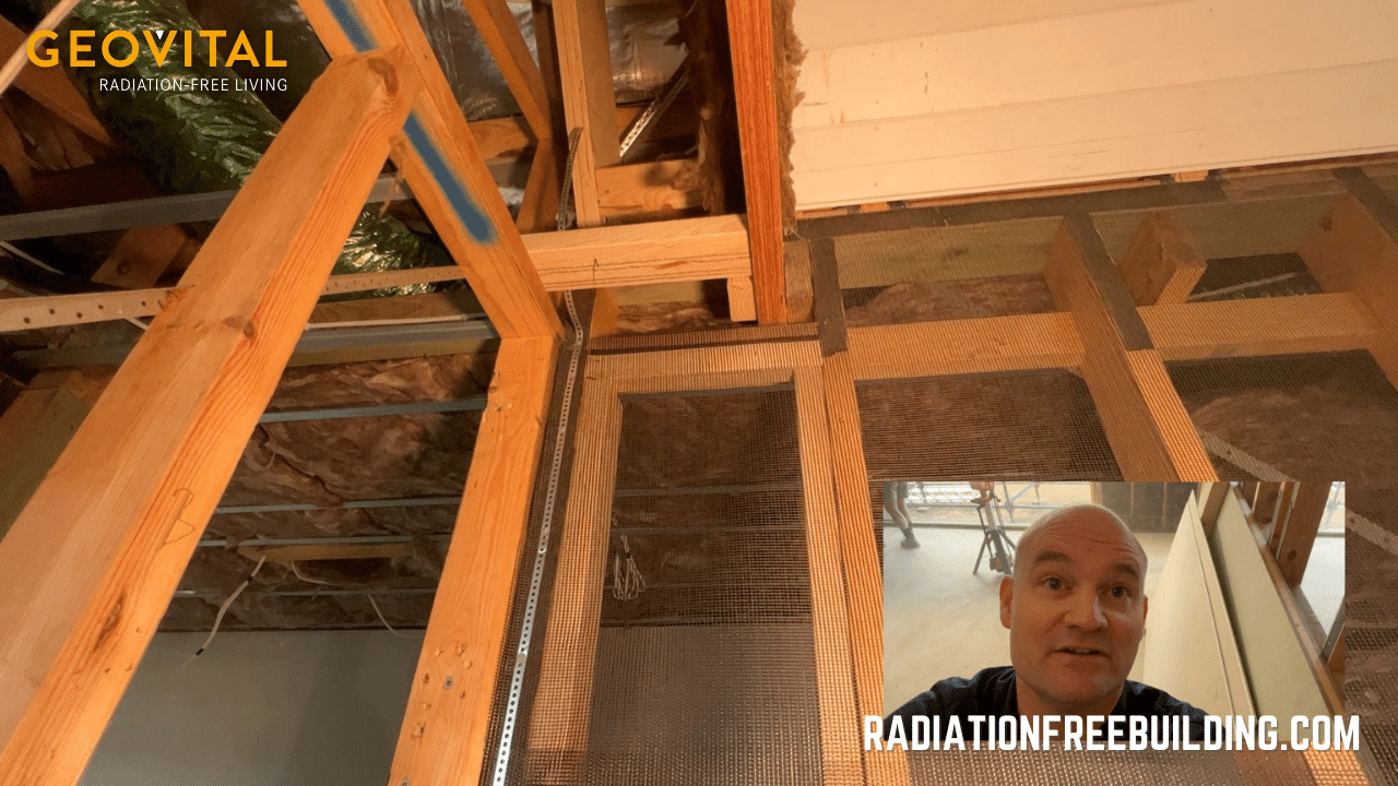 GPA shielding mesh applied to timber framing in new home construction