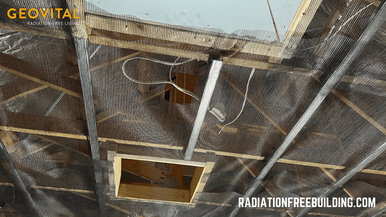 GPA shielding mesh on ceiling around skylight and man-hole